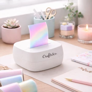 Tirez le meilleur parti de votre mini-imprimante de poche grâce aux étiquettes colorées et aux autocollants ronds.