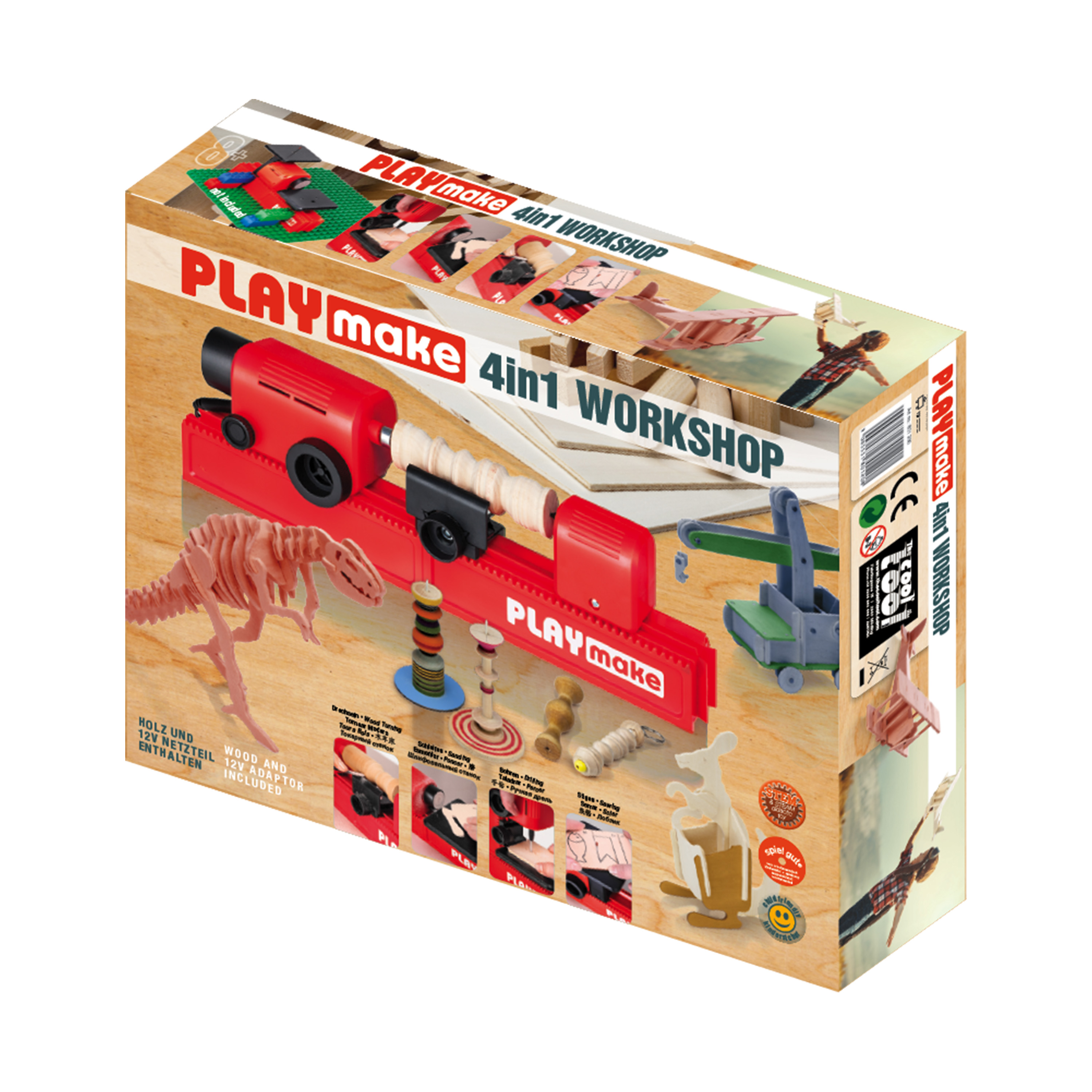 PLAYmake 4-in-1 woodworking set