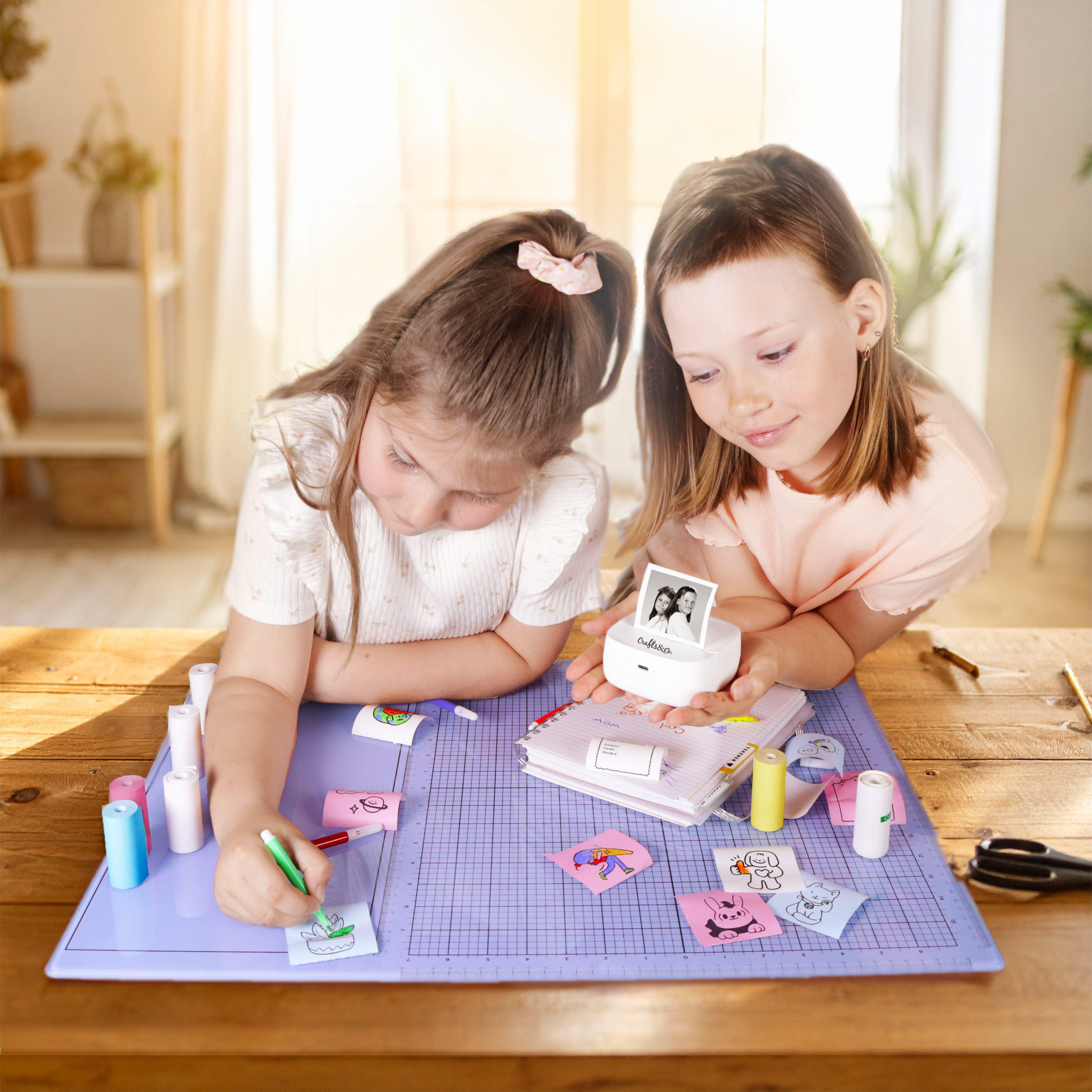 Mini Pocket Printer - Met 13 Rollen en 6 Stiften