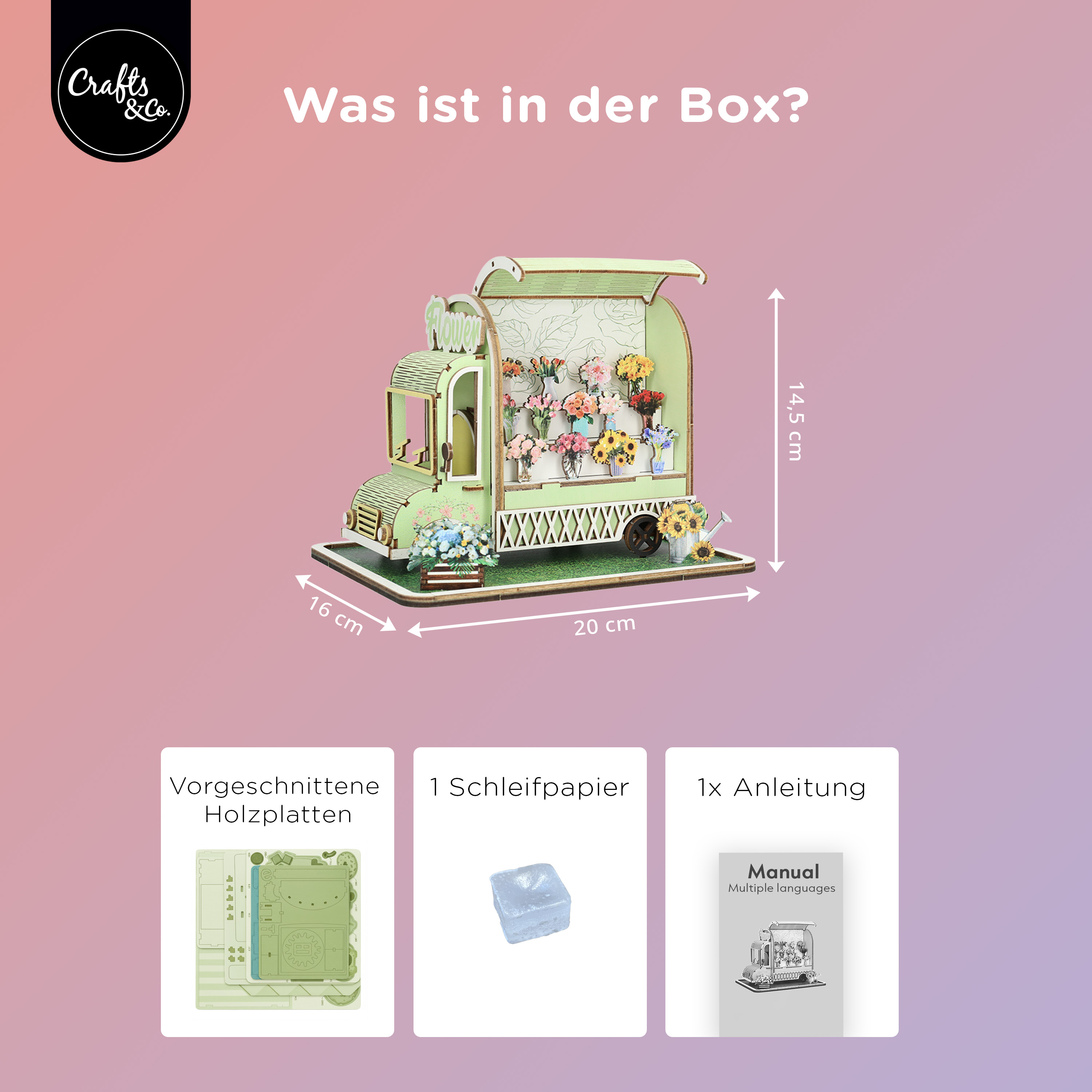 3D Holzpuzzle - Eiswagen