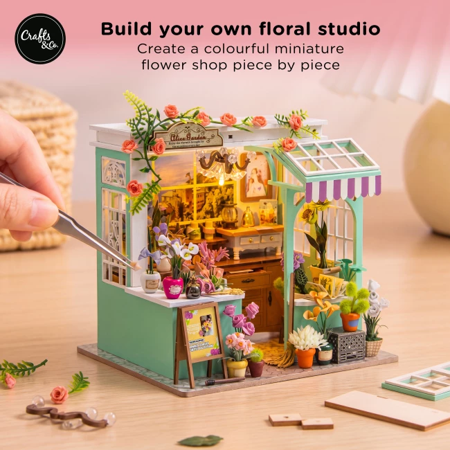 Miniature House Construction Kit Medium - Flower Studio
