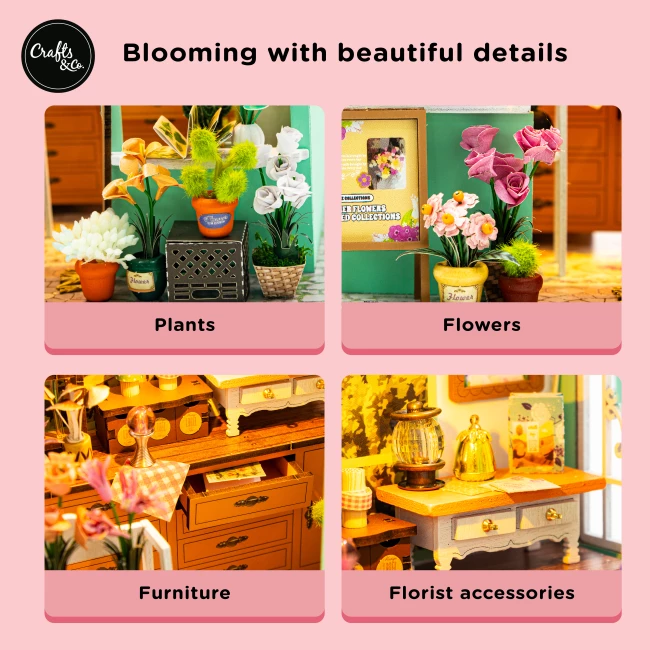 Miniature House Construction Kit Medium - Flower Studio