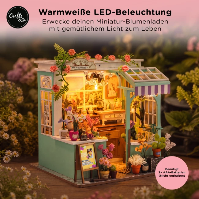 Miniatur Haus Bausatz Medium - Blumenatelier