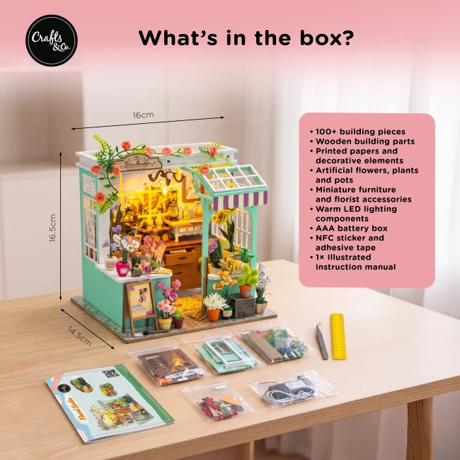 Miniature House Construction Kit Medium - Flower Studio