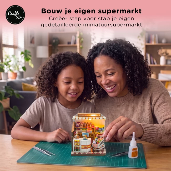 Miniatuurhuis Bouwpakket Medium - Supermarkt