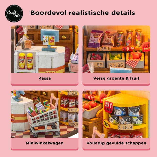 Miniatuurhuis Bouwpakket Medium - Supermarkt