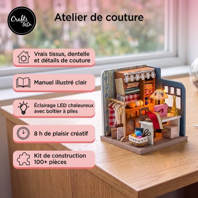 Kit de Construction de Maison Miniature Medium - Atelier de couture