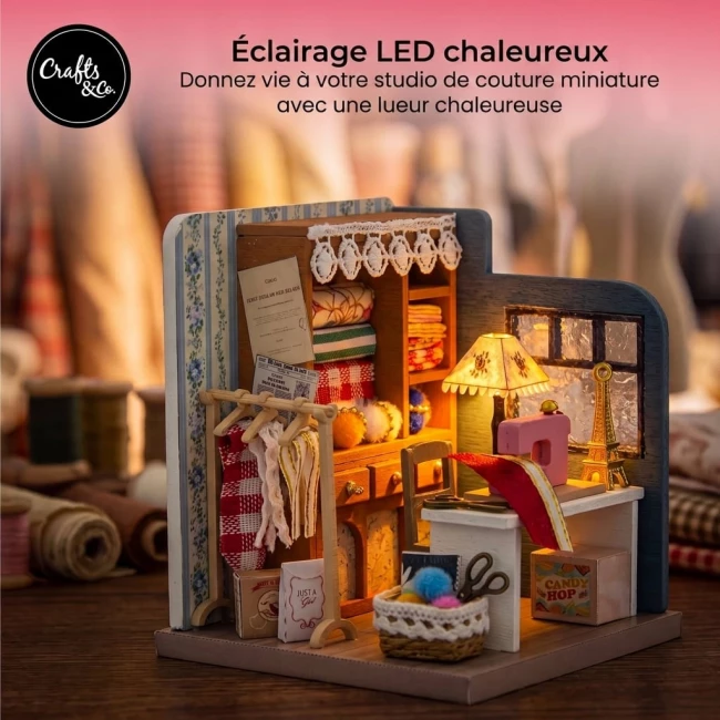 Kit de Construction de Maison Miniature Medium - Atelier de couture