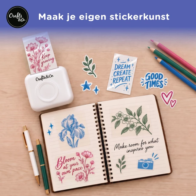 Navullingen voor de Mini Pocket Printer - Transparant Stickerpapier met Gekleurde Print