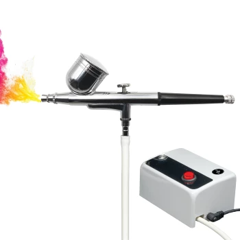 Set aérographe avec compresseur - A l'exclusion de 5 couleurs d'encre