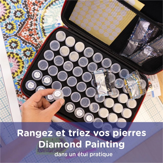 Diamond Painting Boîte de Rangement - Rouge