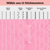 Nähmaschine für Einsteiger - 12 eingebaute Stiche - 4