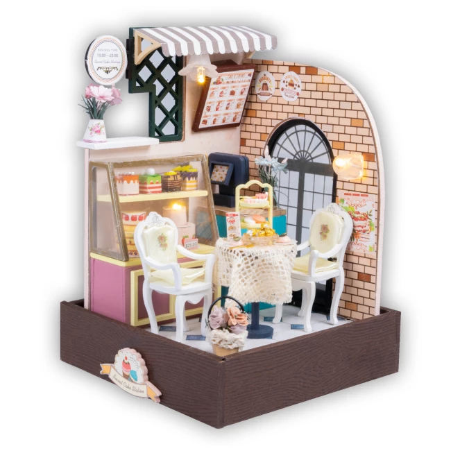 Kit de Construction de Maison Miniature Mini - Boutique 'Sweet Cake Station'