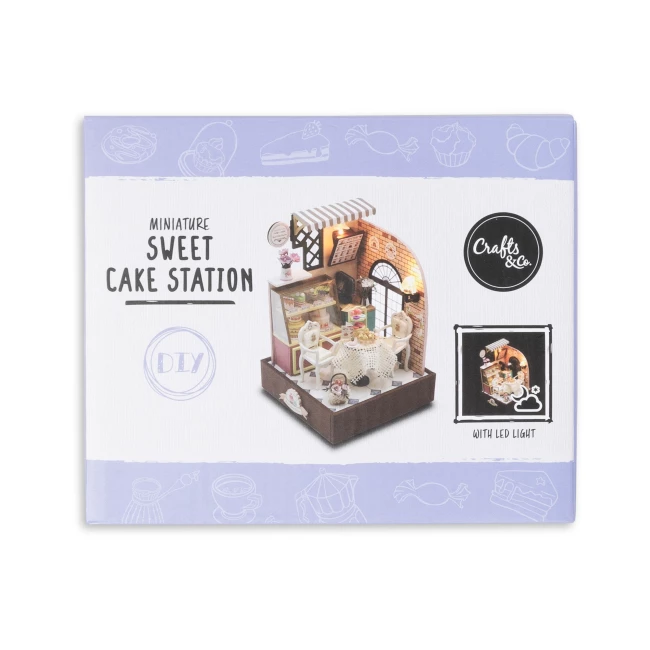 Kit de Construction de Maison Miniature Mini - Boutique 'Sweet Cake Station'