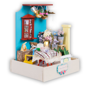 Modelbouwpakket Miniatuur Poppenhuis - Het Bloemenhuisje