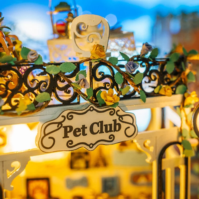 Miniatuurhuis Bouwpakket Groot - Dierenwinkel 'The Pet Club'
