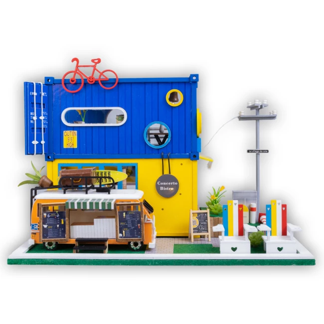 Miniatuurhuis Bouwpakket Groot - Hallo Zomerhuis 'Concerto Bistro'