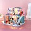 Kit de Construction de Maison Miniature Large - Pink Retro Café - 2