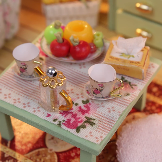 Model Kit Miniature Dollhouse - Living Room