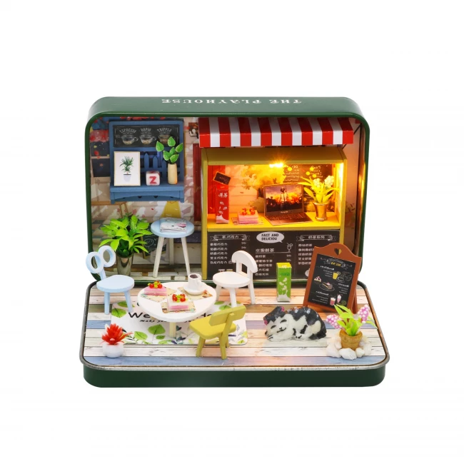 Modellbausatz Miniatur-Puppenhaus - Café