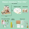 Kit de Construction de Maison Miniature Medium - Chambre rose - 9