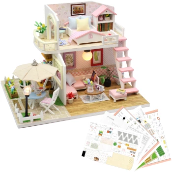 Model Kit Miniature Dollhouse - Pink Room