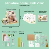Miniature House Construction Kit Medium - Pink Room - 9