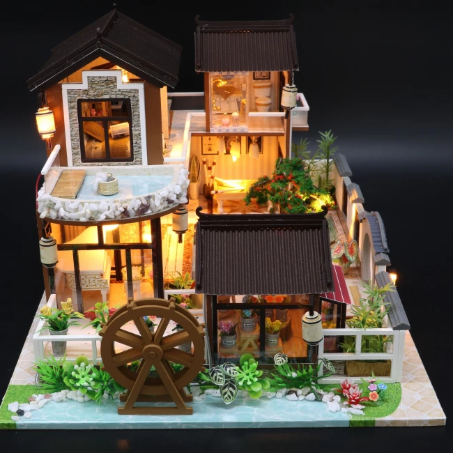 Miniatur Haus Bausatz Groß - Nostalgisches Dorf