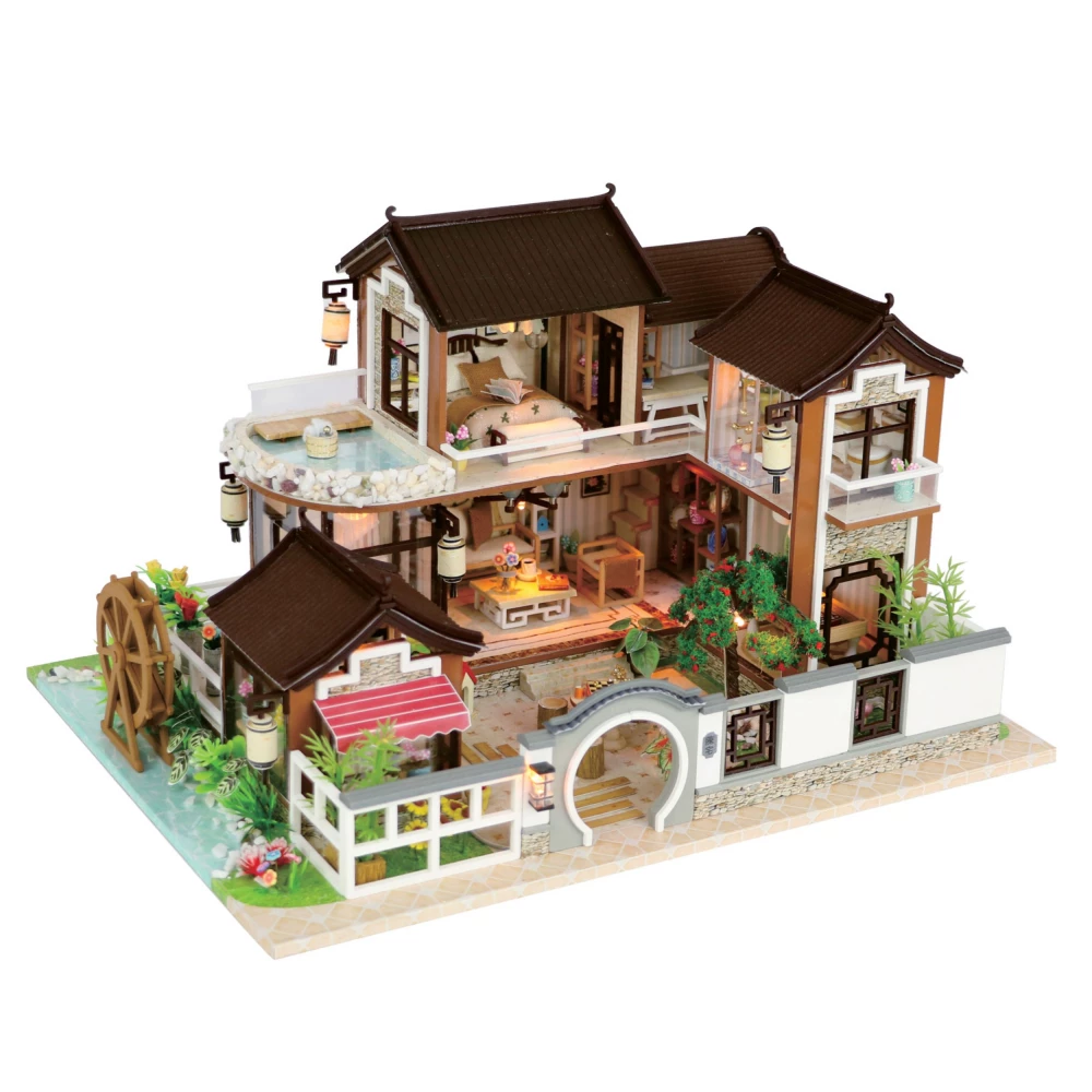 Modelbouwpakket Miniatuur Poppenhuis Nostalgisch Dorp - Crafts&Co
