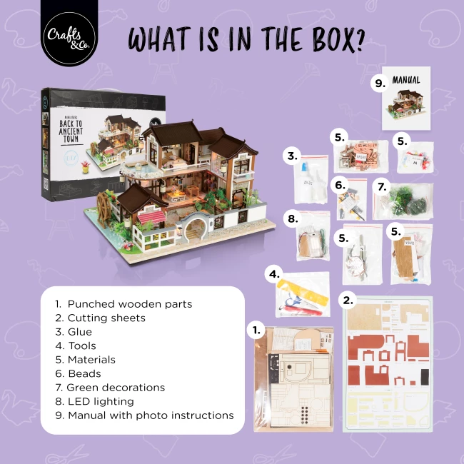 Miniature House Construction Kit Large - Nostalgic Village