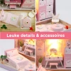 Modelbouwpakket Miniatuur Poppenhuis - Roze Slaapkamer - 8