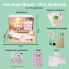 Modelbouwpakket Miniatuur Poppenhuis - Roze Slaapkamer - 9