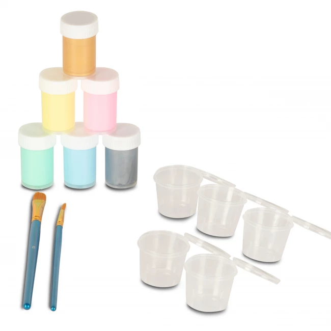 Kit de démarrage de peinture textile Trainer 6 couleurs - Pastel