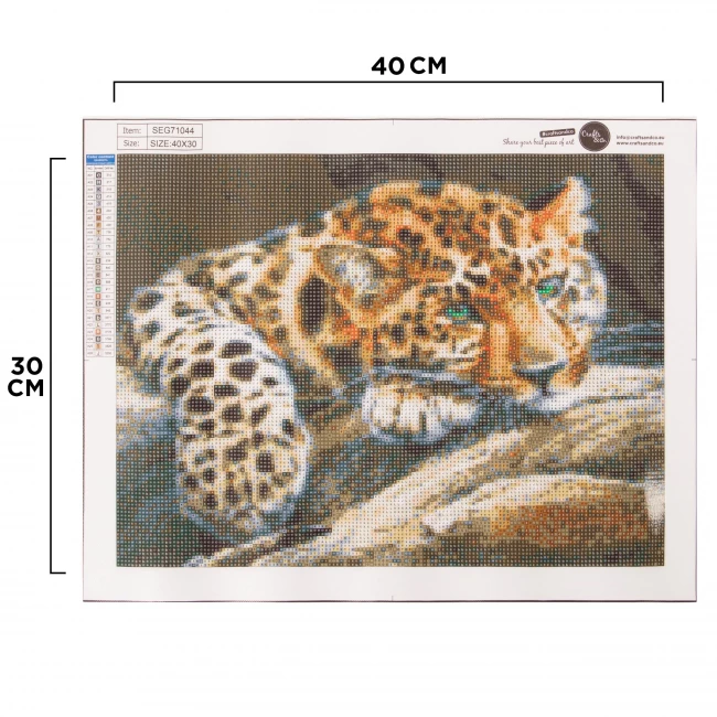 Diamond Painting Leinwand Leopard - 30 x 40 cm