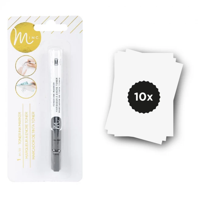 Minc Toner Ink Marker for Hot Foil - Includes A6 Blank Cards