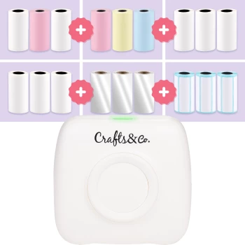 Mini Pocket Printer - Mega Sparpaket mit allen Nachfüllungen