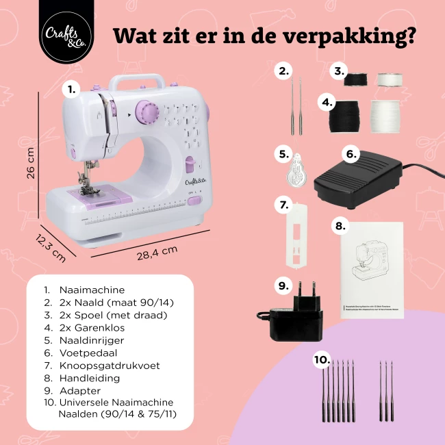 Naaimachine voor Beginners - Combideal met Naaldenset