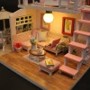 Model Kit Miniature Dollhouse - Romantic Room Combodeal with Pink Room - 11