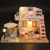 Model Kit Miniature Dollhouse - Romantic Room Combodeal with Pink Room - 9