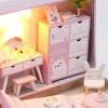 Model Kit Miniature Dollhouse - Romantic Room Combodeal with Pink Room - 6