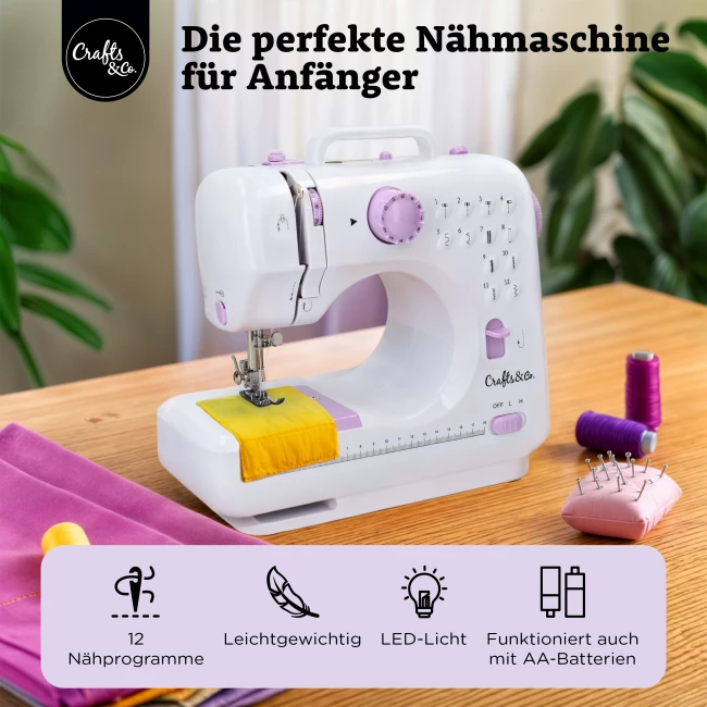 Nähmaschine für Einsteiger - Kombiangebot mit Nähset