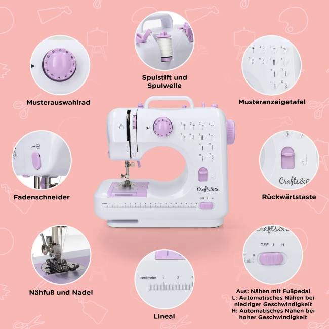 Nähmaschine für Einsteiger - Kombiangebot mit Nähset