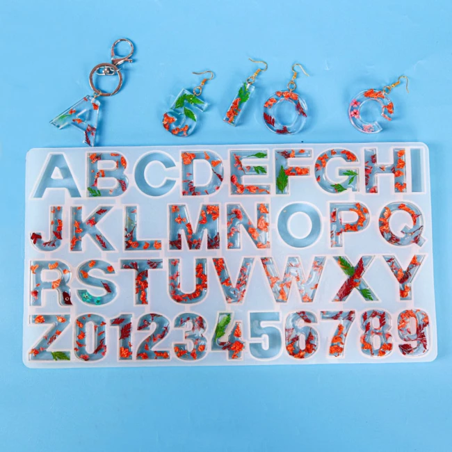 Epoxidharz Schlüsselanhänger DIY Set - Buchstaben