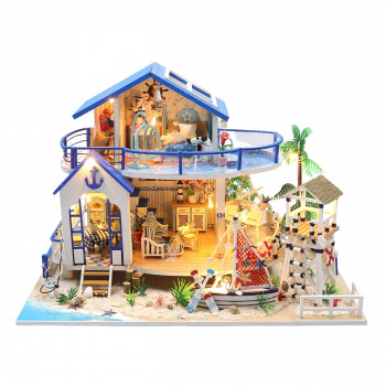 Kit de Construction de Maison Miniature Large - Maison de la Plage