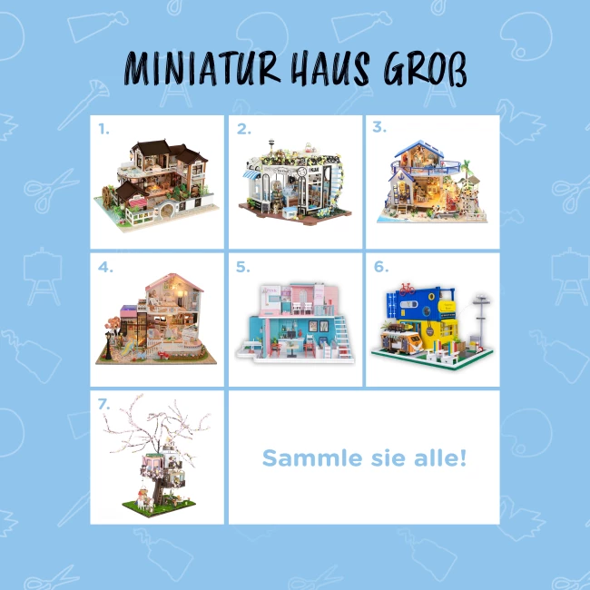 Miniatur Haus Bausatz Groß - Strandhaus