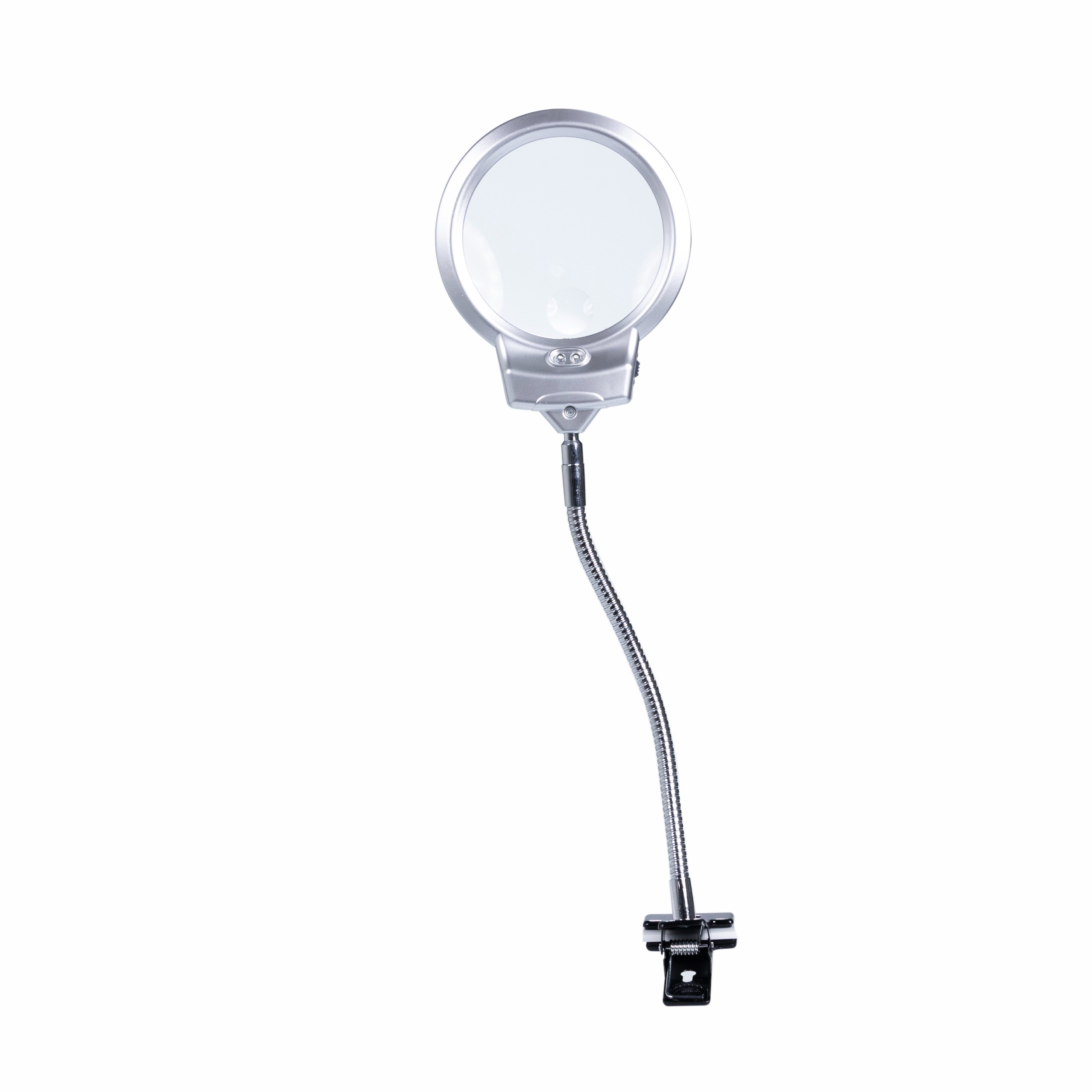 Crafts & Co. Magnifying Hobby Lamp - 2 vergrootglazen in 1 - Met tafelklem en draaibare hals - Inclusief LED-lamp