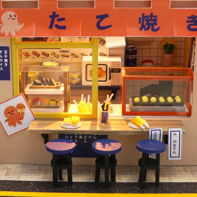 Modellbausatz Miniatur-Puppenhaus - Japanisches Takoyaki-Restaurant