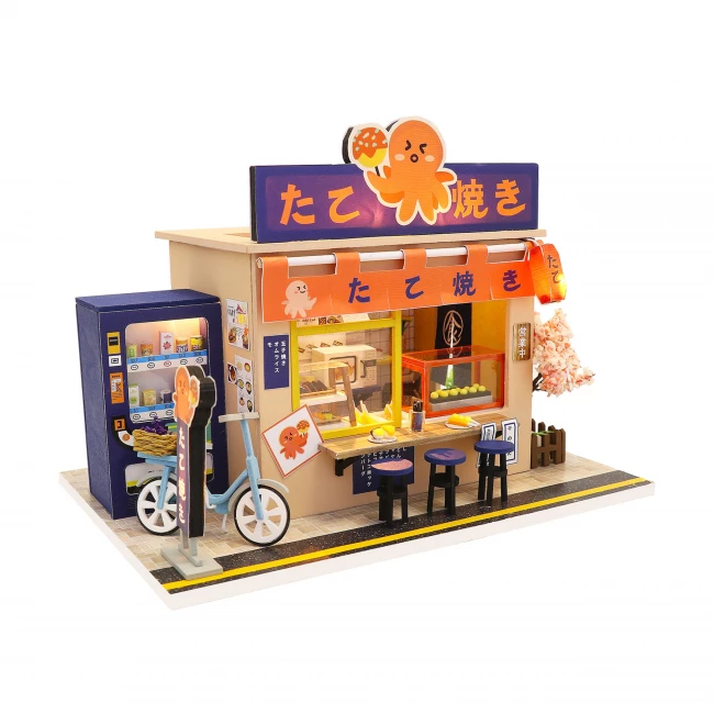 Model Kit Miniature Dollhouse - Japanese Takoyaki Restaurant