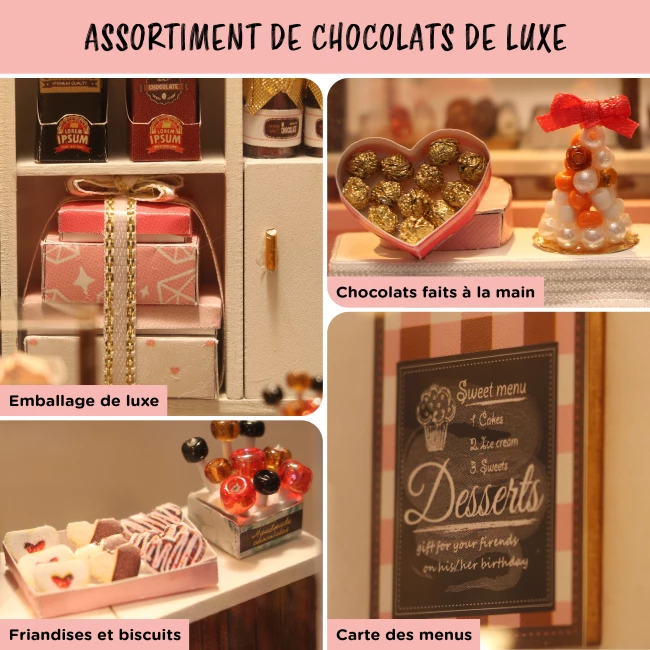 Kit de Construction de Maison Miniature Medium - Chocolatier