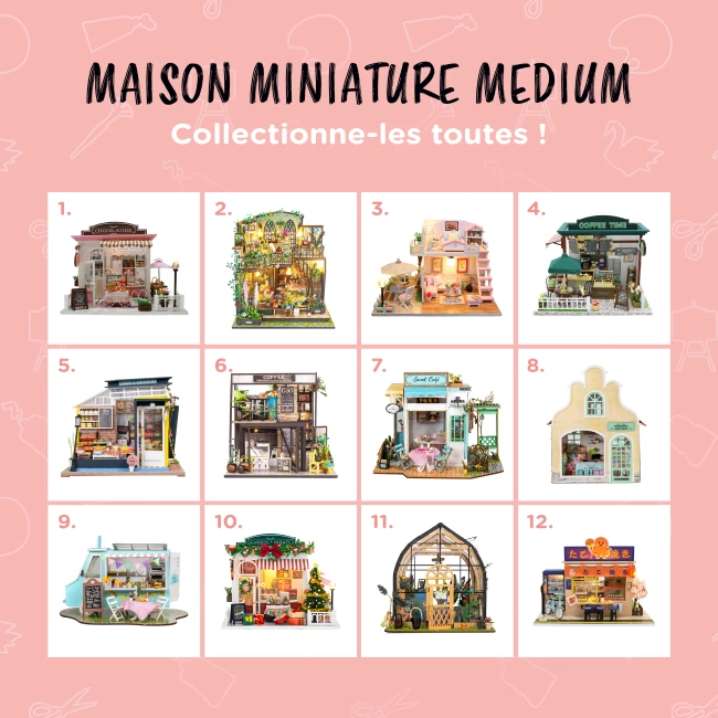 Kit de Construction de Maison Miniature Medium - Chocolatier